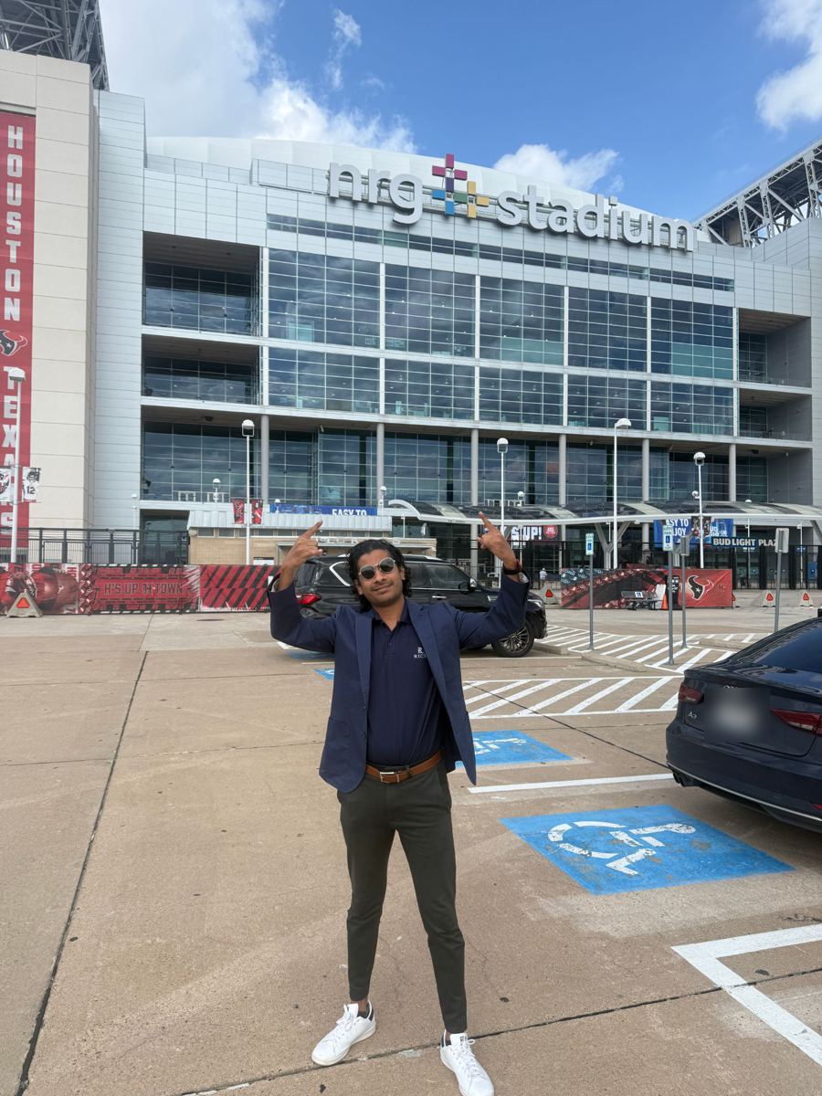 Avi outside NRG Stadium
